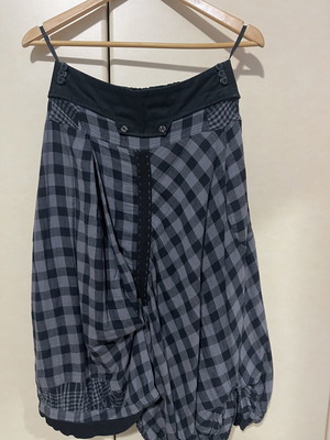 Midi skirt A.L.E. used, boho style, black and grey, size S