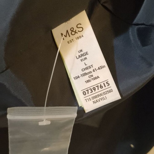 Marks & Spencer 3 piece suit regular fit dark blue new
