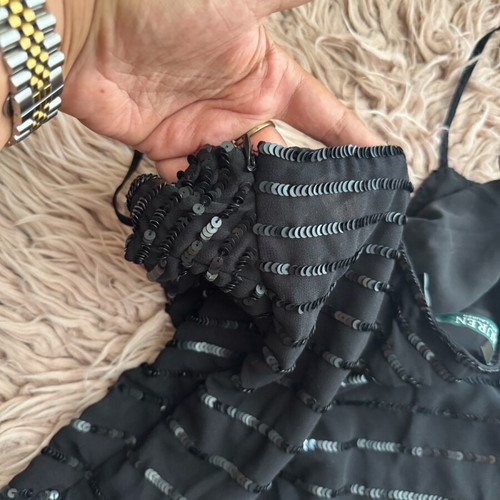 Ralph Lauren Y2K Sequin Cami Top like new, black, size M