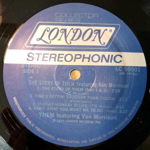 Them The Story Of Them vinyl used, rock