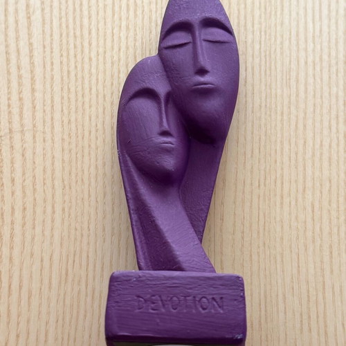 Devotion statue Nu modern Greek like new, hard plaster art 17cm