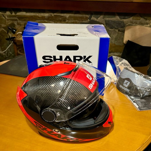 XS Shark Spartan Carbon Motorcycle Helmet like new 1290gr