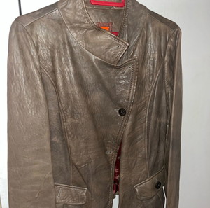 Brown Leather Hugo Boss Jacket