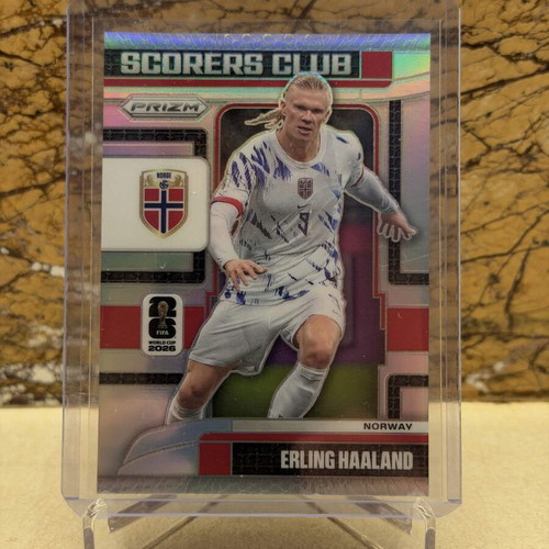2026 Panini Prizm FIFA World Cup Soccer Scorers Club Erling Haaland Silver Prizm card new