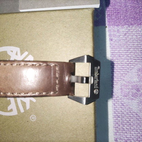 Timberland TBL15940JS men's watch used with brown leather strap