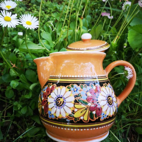 Czech ceramic jug new, handmade KERALIT
