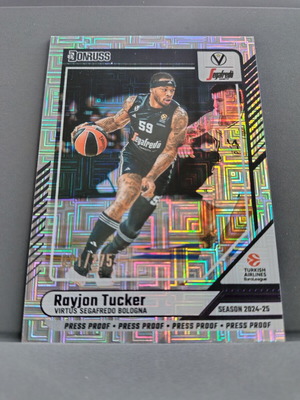 2024-25 Panini Donruss Euroleague Rayjon Tucker Purple Press Proof card like new
