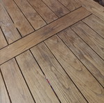 Monastic teak dining table, rectangular, solid wood