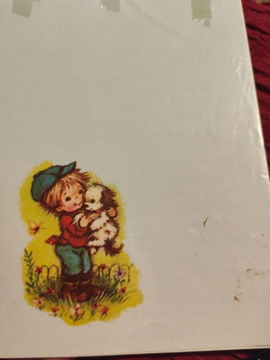 Vintage correspondence pad used with minor wear, 14 pages