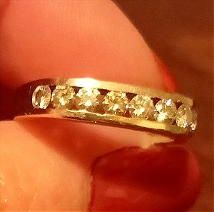 χρυσό δαχτυλίδι με διαμάντια 18κ