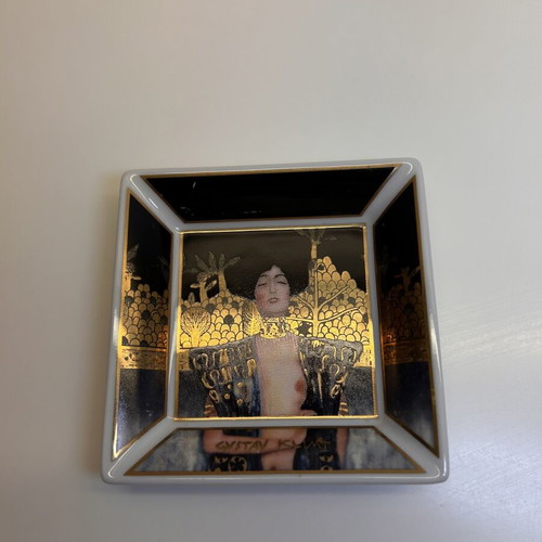 Goebel Artis Orbis Gustav Klimt Ashtray Set unused, 2 pieces