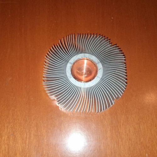CPU cooler used, aluminum and copper without fan