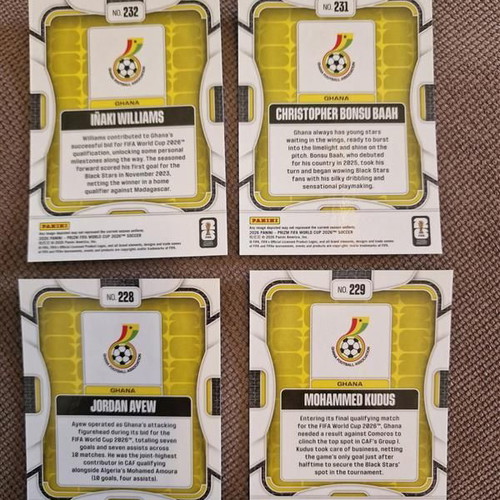 World Cup 2026 Panini Ghana card lot of 4 new