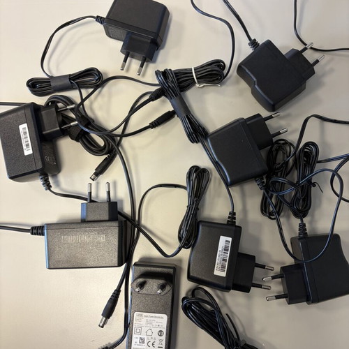 Power adapters 8 pieces 12 volt like new