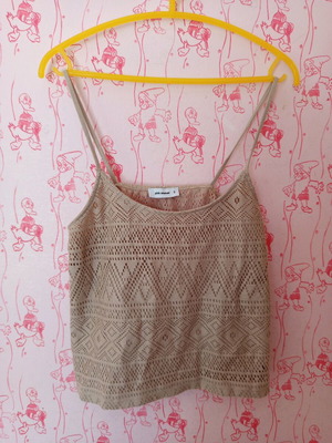 Pink Woman crop top like new, beige, size S