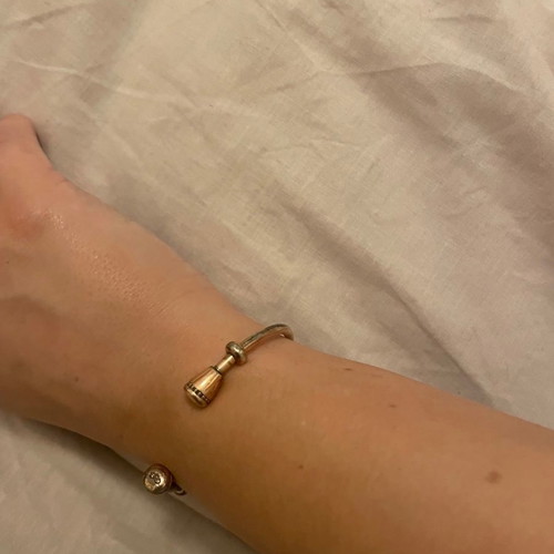 Links Of London Ladies Amulet 925 Rose Gold Vermeil Cuff Bracelet used