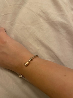 Links Of London Ladies Amulet 925 Rose Gold Vermeil Cuff Bracelet used