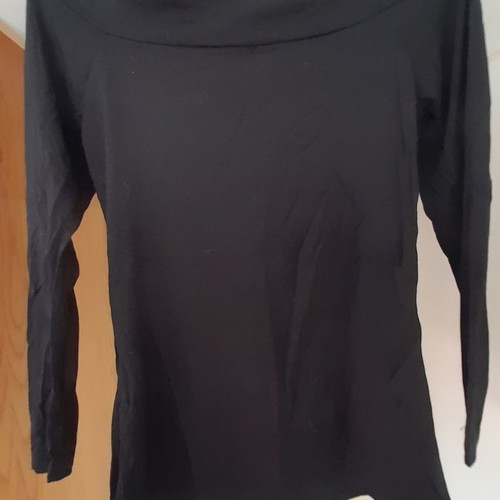 Black simple thin blouse, size M