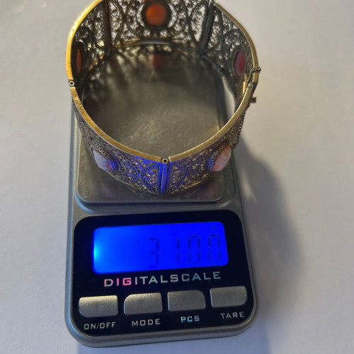 Vintage silver bracelet with cameo like new