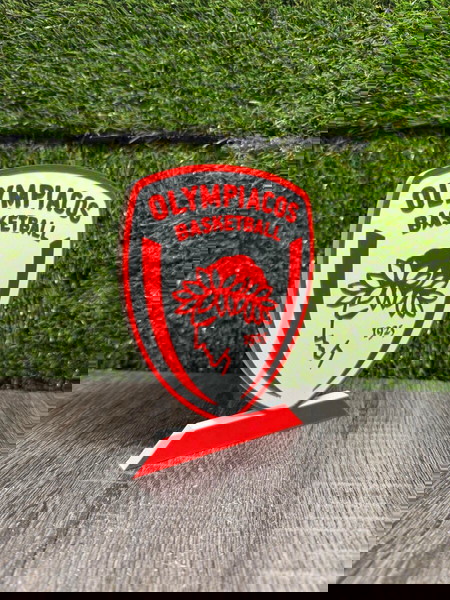 3D Printed Διακοσμητικό Λογότυπο Μπασκετικού Ολυμπιακού