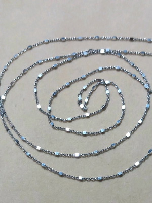 Necklace 70cm silver in beautiful design new