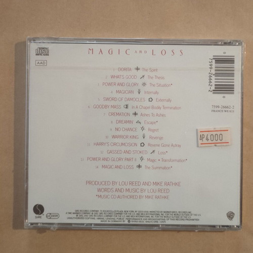 Lou Reed Magic and Loss CD 1992 sealed, like new