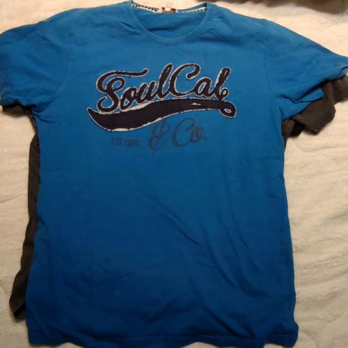 Branded T shirts used, size Small, pack of 4 (Pierre Cardin, Soulcal Co, Giorgio)