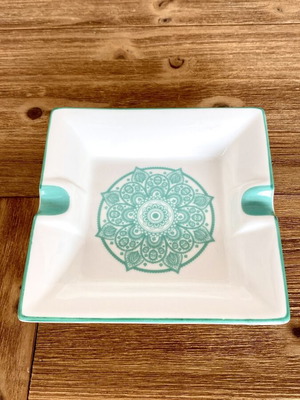 Porcelain decorative and functional ashtrays new, set of 3 pastel colors