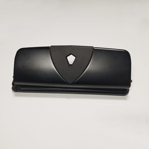 Office hole punch with 4 holes for up to 12 sheets - black