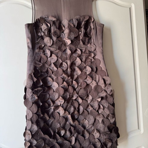 Caren Millen silk dress brown like new