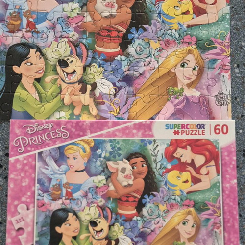 Clementoni Minnie and Princess puzzle set of 3 used for girls