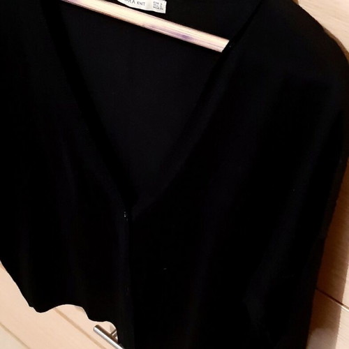 Zara cardigan Large, black, thin knit, new