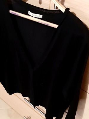 Zara cardigan Large, black, thin knit, new