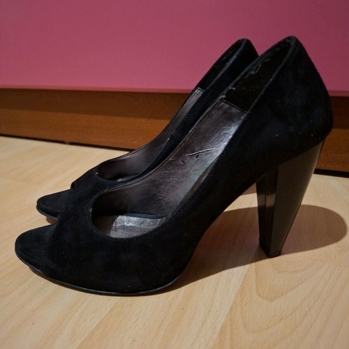 Velvet pumps size 36, black