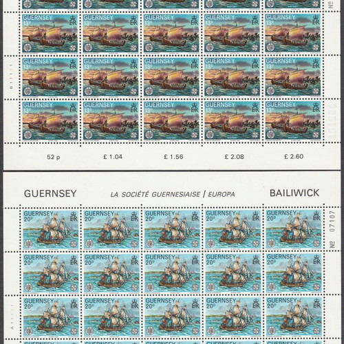 Guernsey 1982 Europa CEPT set in full sheets new
