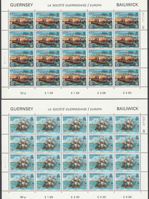 Guernsey 1982 Europa CEPT σετ σε πλήρη φύλλα καινούργιο