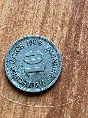 German coin 1906f silver used in very good condition