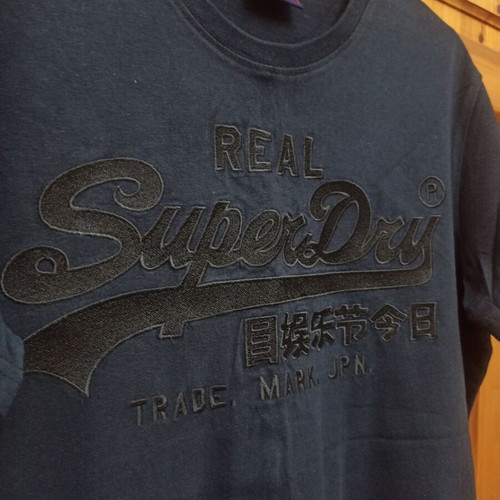 Superdry T-shirt new, black, size M with embroidered print