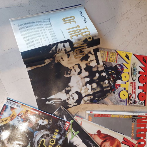 Vintage magazines from the '90s used, rock, metal, pop culture