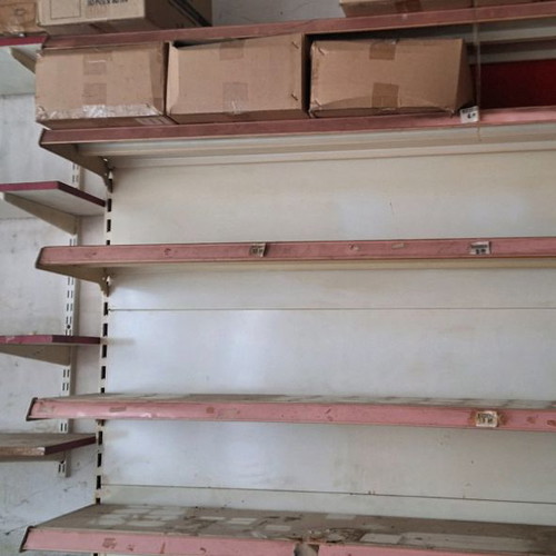 Professional shelving used with display cabinets