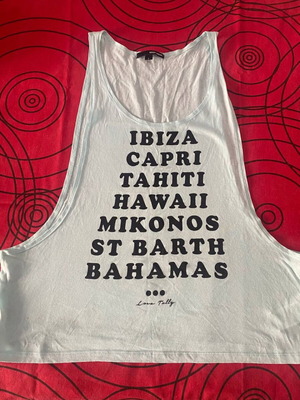 Μπλούζα Tally Weijl Ibiza Capri Tahiti Hawaii M μεταχειρισμένη, τιρκουάζ