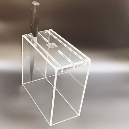 Knife holder for chef knives 30x30 transparent plexiglas new