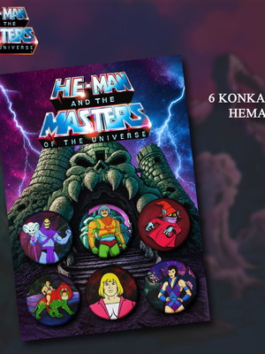 He-Man and the Masters of the Universe Pins set of 6 new, 3 cm