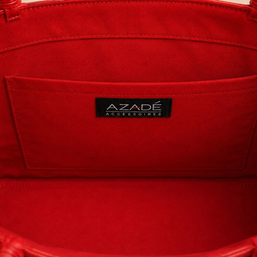Azade vintage red handbag with floral details