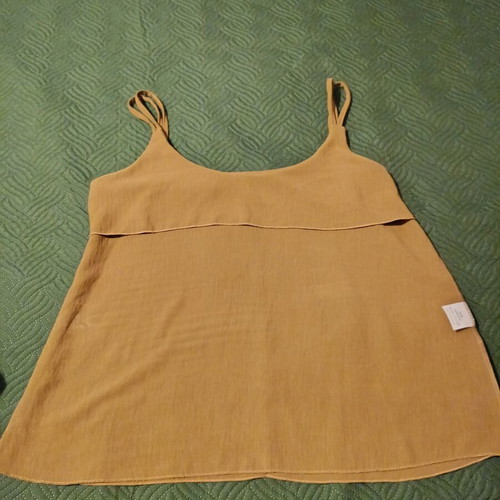 Summer blouse like new, elastic fabric, loose fit, brown