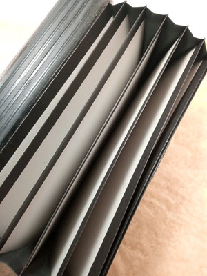 Black briefcase 28x17 cm with six compartments new