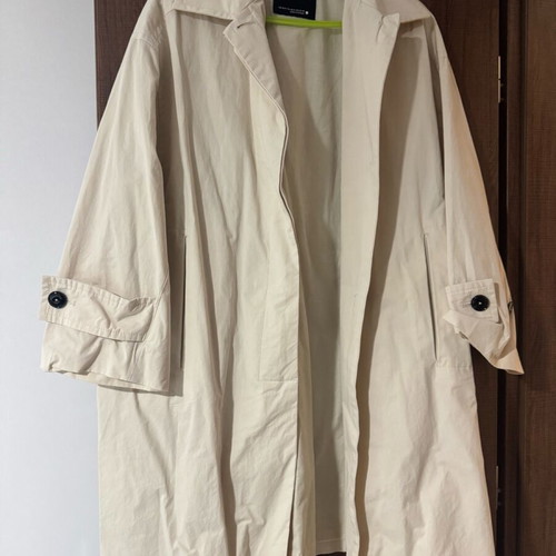 Oversized trench coat beige XS-S 100-% cotton new Zara
