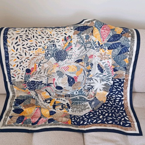 Blue scarf new large 90x90