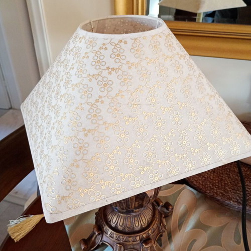 Porcelain table lamp like new, height 0.44m