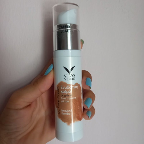 Vivo Verde CC Face Cream 50ml new, moisturizing with color and sun filters